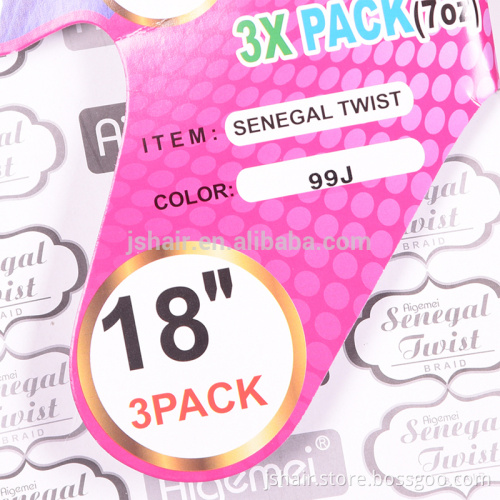 3X Pack Hot Selling Products Havana Mambo Twist Crochet Braids Senegalese With Synthetic Hair